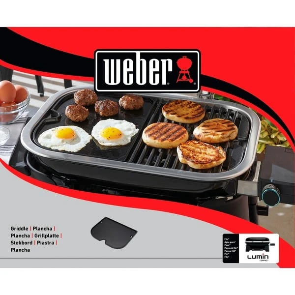 Weber Grillplatte 6611, Für Lumin Compact Elektrogrill 4 Weber Grillplatte 6611, Für Lumin Compact Elektrogrill – Bild 4